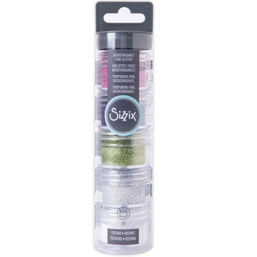 Sizzix Making Essential Biodegradable Fine Glitter 12g Mystical, 5/Pkg